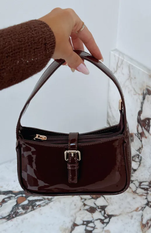 Dionne Shoulder Bag Chocolate sold by White Fox Boutique