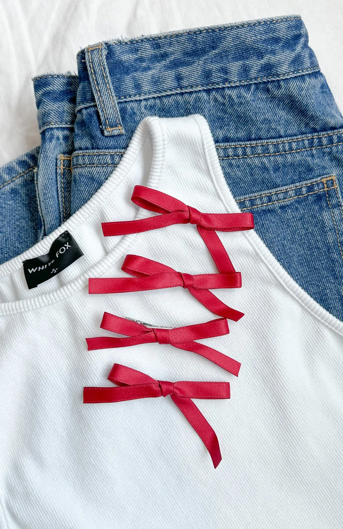 Cherry On Top Bow Hair Clips 4Pk Cherry sold by White Fox Boutique product image thumbnail 2