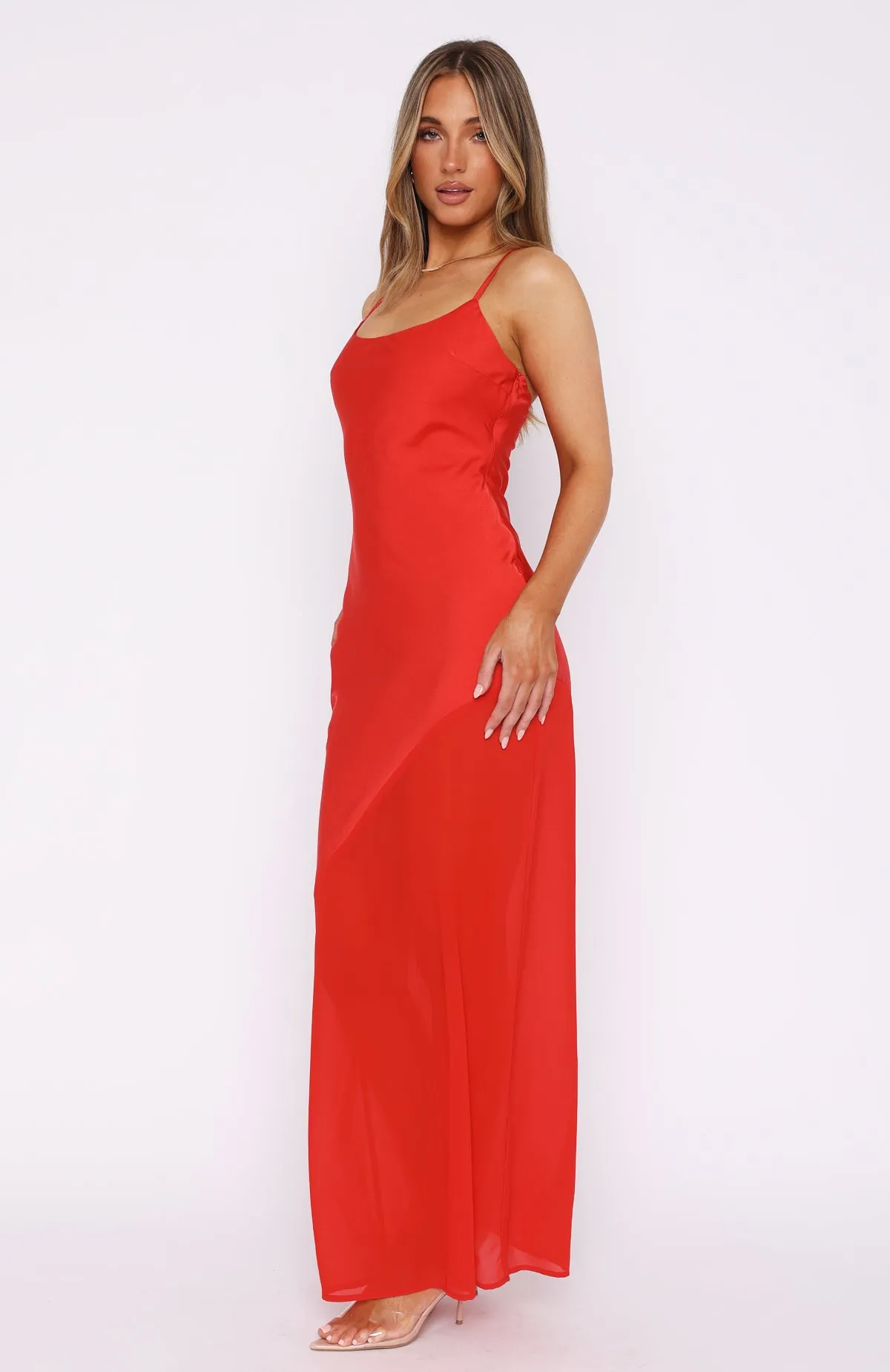 Shout Louder Maxi Dress Red sold by White Fox Boutique product image thumbnail 3