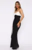 Think Of Me Maxi Dress Black/Off White sold by White Fox Boutique