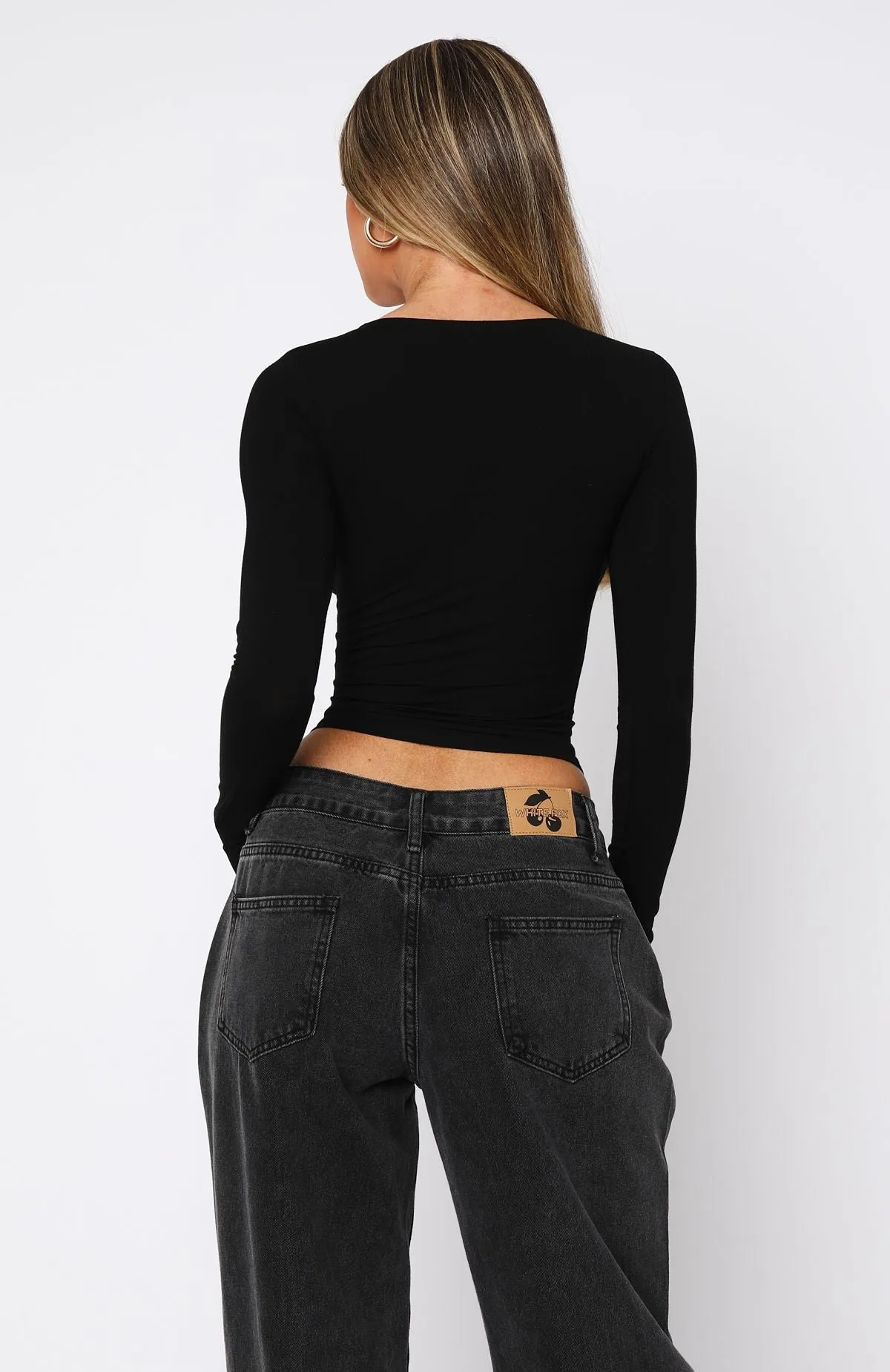 Show You The World Long Sleeve Top Black sold by White Fox Boutique product image thumbnail 4