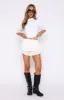 Burning Heart Lace Mini Skort White sold by White Fox Boutique