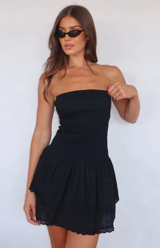 Seeking You Strapless Mini Dress Black sold by White Fox Boutique