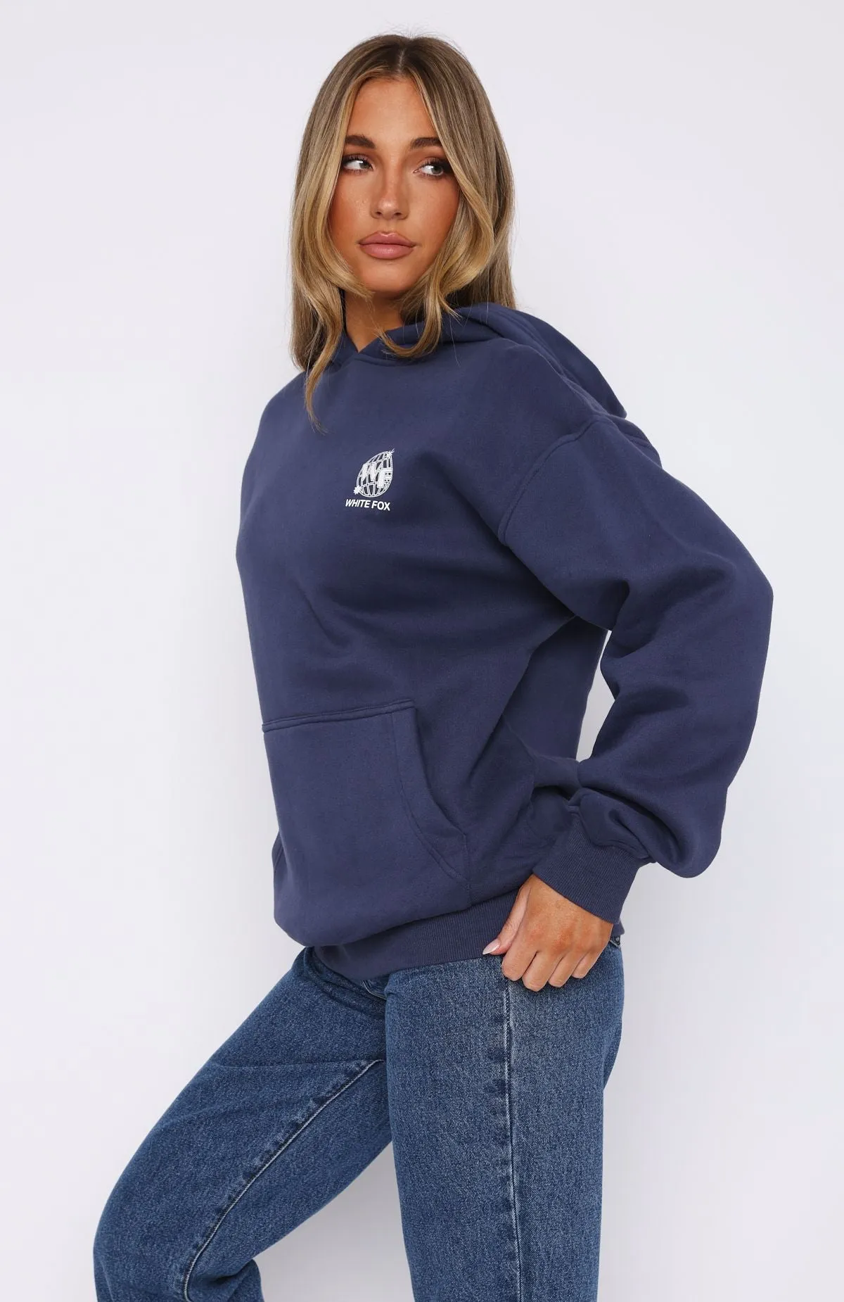 Originals Club Oversized Hoodie Navy sold by White Fox Boutique product image thumbnail 3