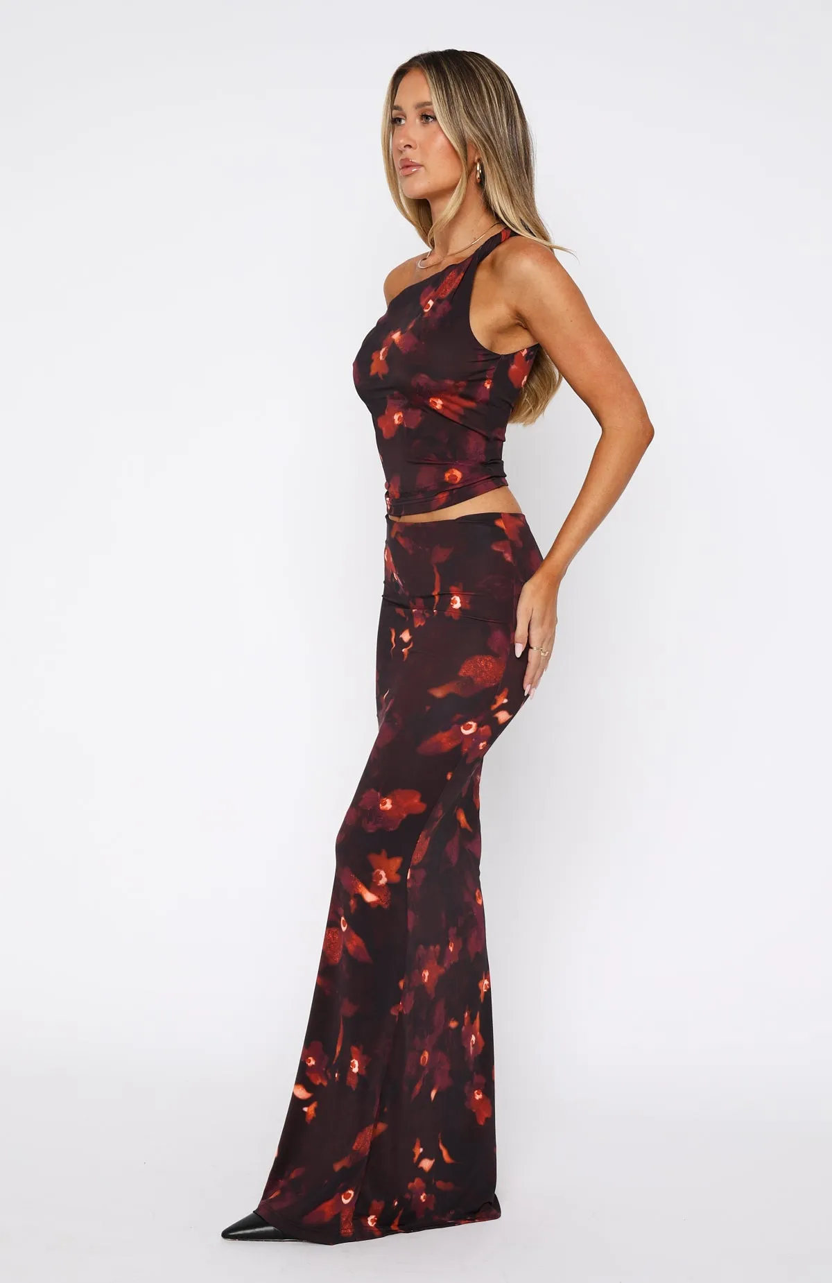 Sweet Salutations Maxi Skirt Ochre Blossom sold by White Fox Boutique product image thumbnail 3