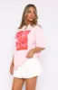 Bloom For You Oversized Tee Pink sold by White Fox Boutique