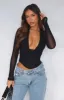 Favourite Person Long Sleeve Bustier Black sold by White Fox Boutique