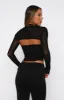 Favourite Person Long Sleeve Bustier Black sold by White Fox Boutique