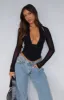Favourite Person Long Sleeve Bustier Black sold by White Fox Boutique