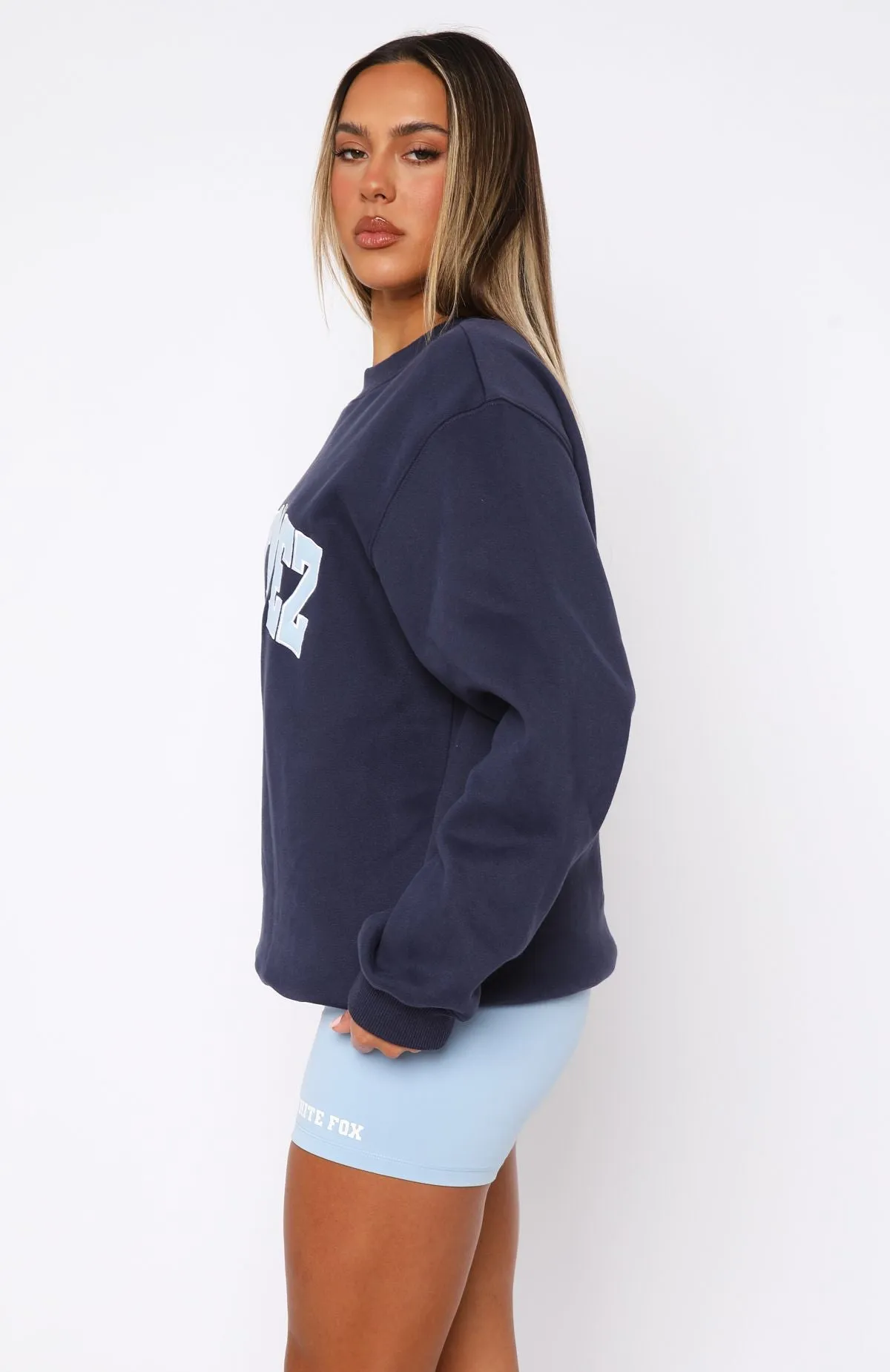 Decade Classics All Time Oversized Sweater Navy sold by White Fox Boutique product image thumbnail 3