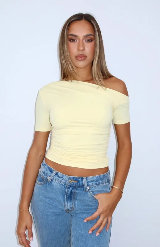 Doing It All Top Lemon sold by White Fox Boutique