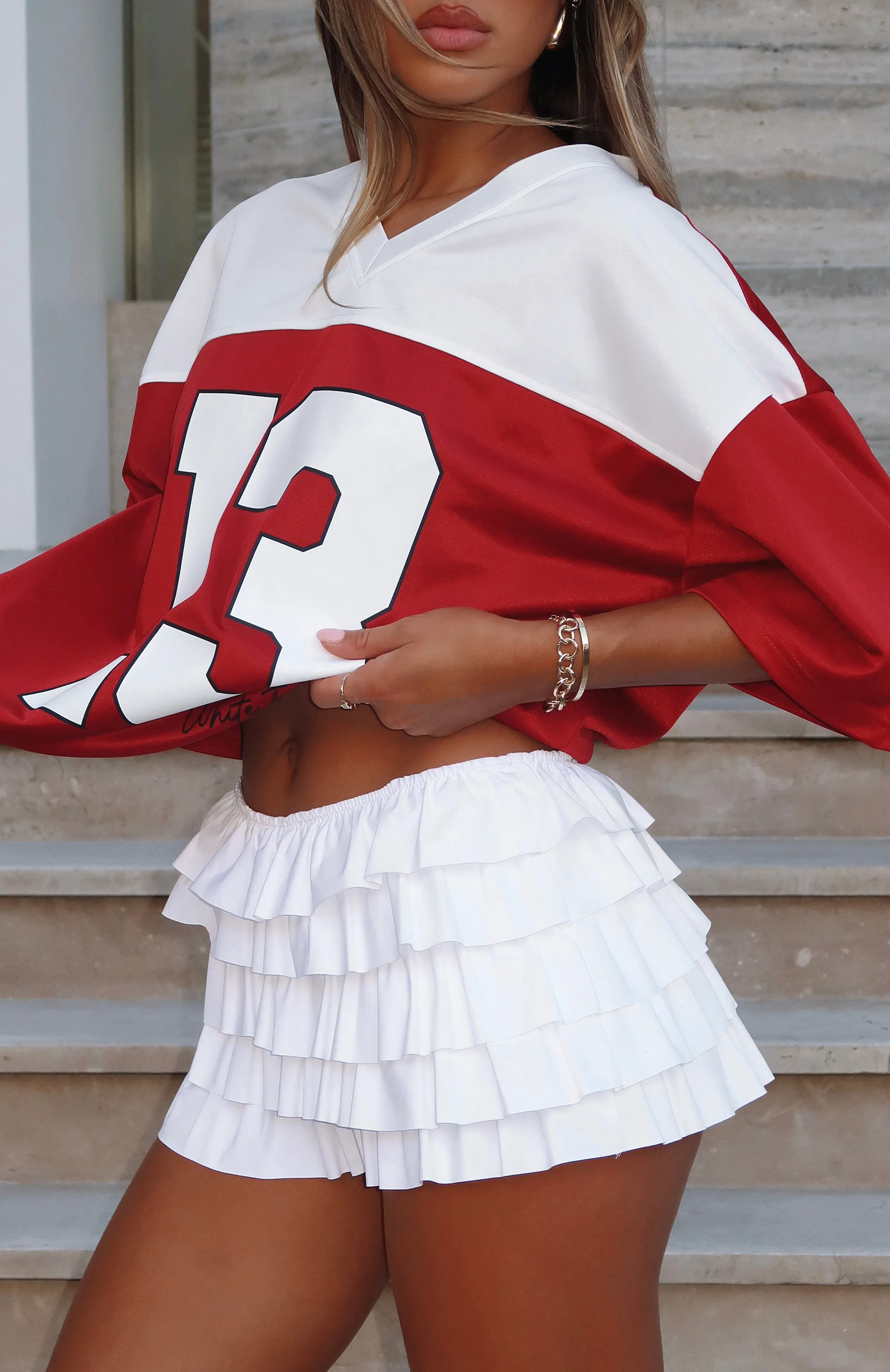 Adorable Thing Frill Skort White sold by White Fox Boutique