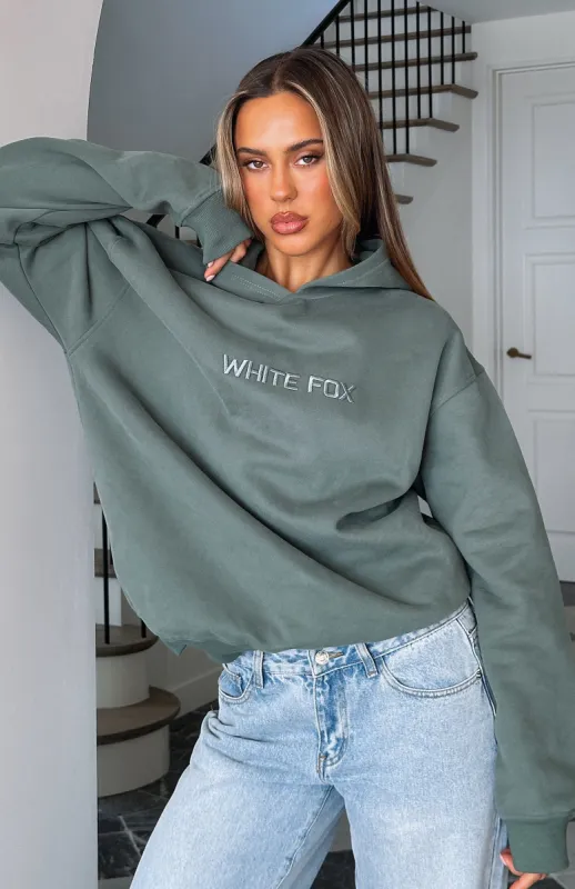 Stay Lifted Oversized Hoodie Dark Green sold by White Fox Boutique