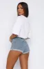 Adrenaline Rush Denim Shorts Vintage Light Blue sold by White Fox Boutique