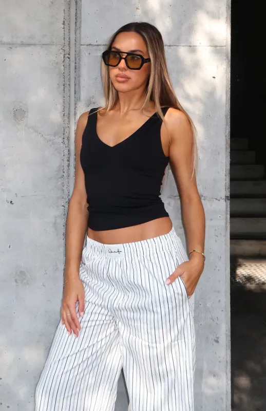 Consider This V Neck Tank Black sold by White Fox Boutique