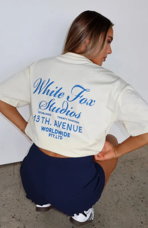 13th Avenue Oversized Tee Off White sold by White Fox Boutique
