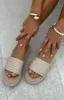 Lush Life Slides Natural Woven sold by White Fox Boutique