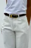 Rex Belt Chocolate/Vintage Gold sold by White Fox Boutique