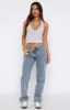 Lucy Low Rise Straight Leg Jeans Mid Blue sold by White Fox Boutique
