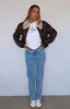 Lucy Low Rise Straight Leg Jeans Mid Blue sold by White Fox Boutique