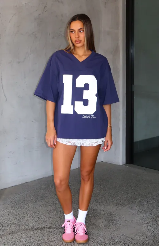 Take Your Place Oversized Tee Navy sold by White Fox Boutique