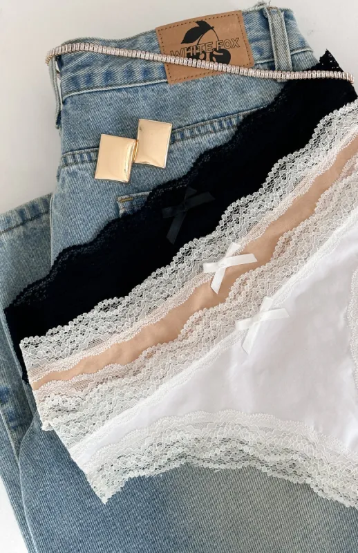 Honeybee 3-Pack Underwear Set Neutrals sold by White Fox Boutique