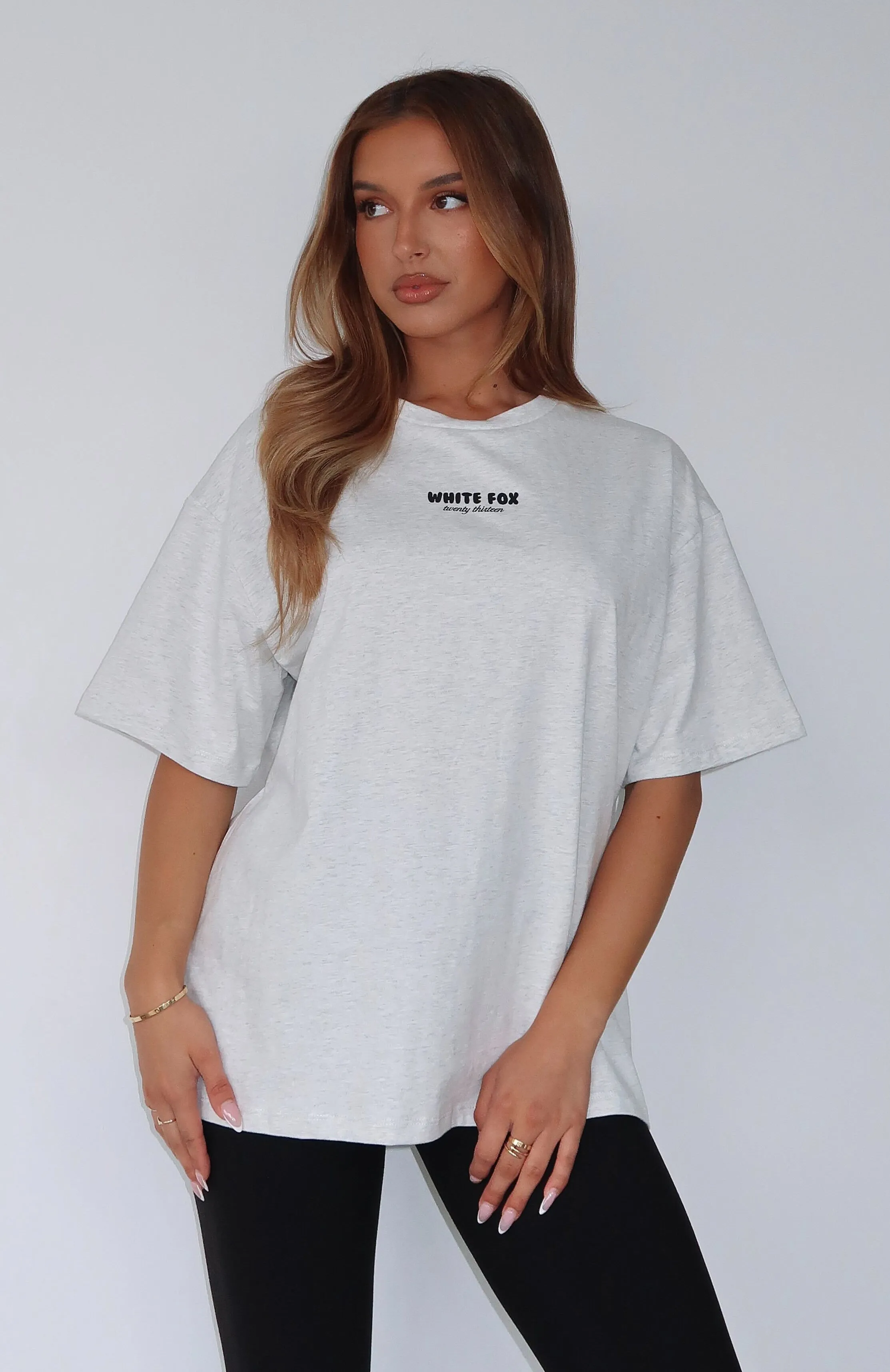 All I've Got Oversized Tee Grey Marle sold by White Fox Boutique