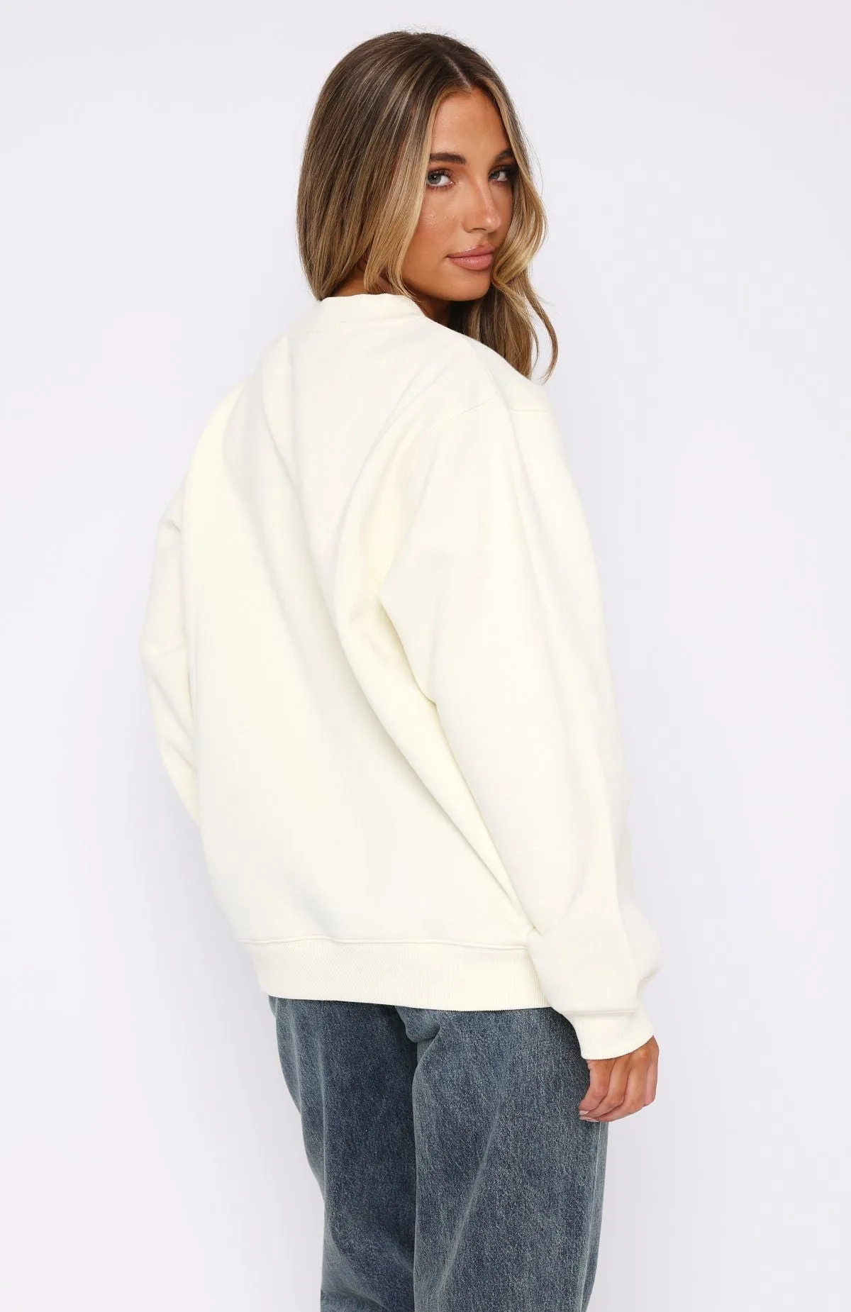 Take Your Pick Oversized Sweater Off White sold by White Fox Boutique product image thumbnail 4