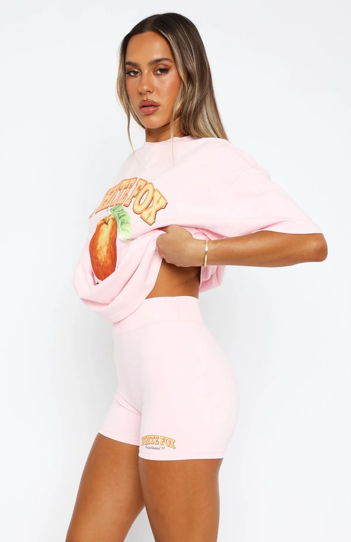 Summer Fruits Bike Shorts Pink sold by White Fox Boutique product image thumbnail 3