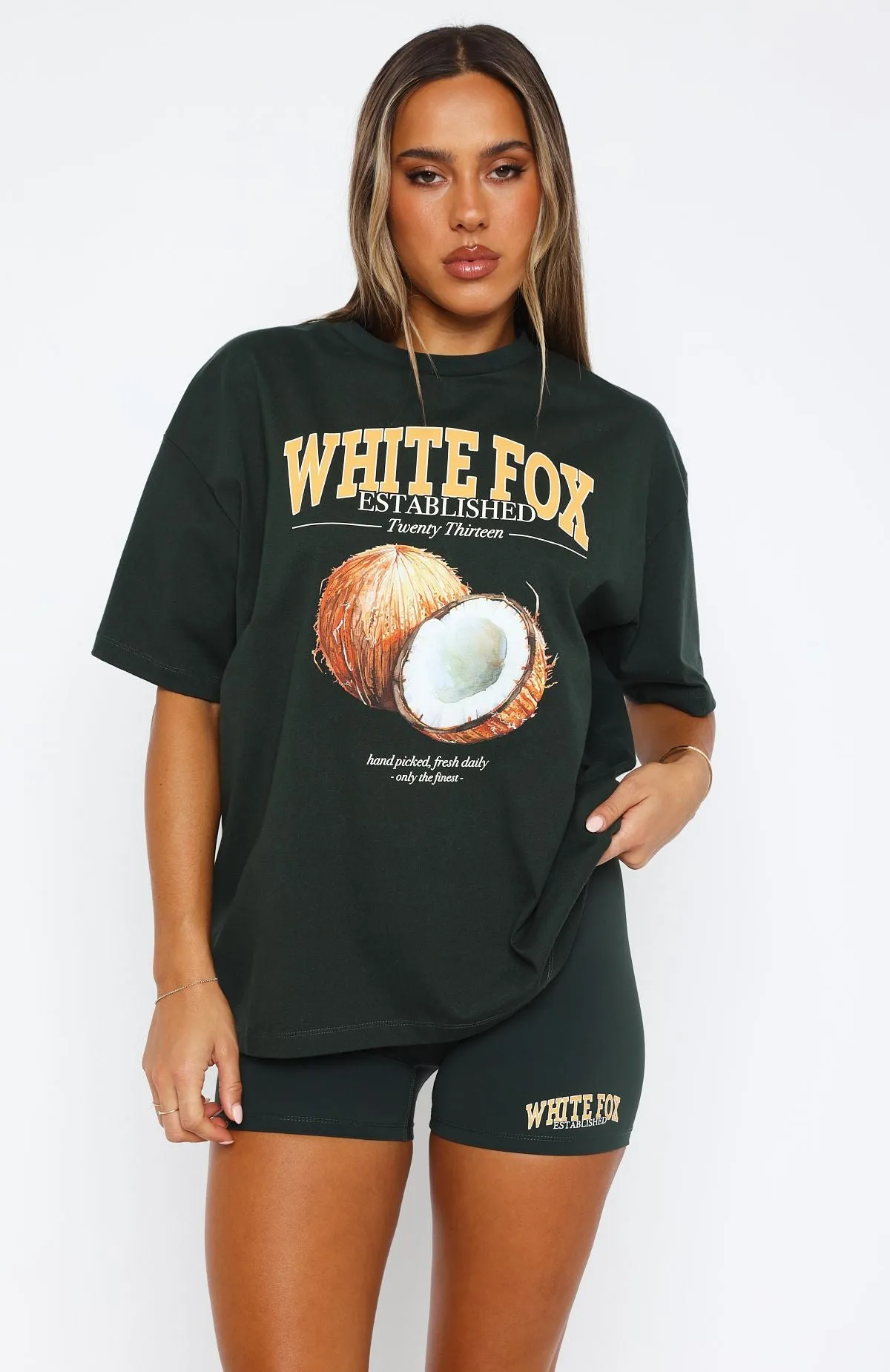 That Island Time Oversized Tee Dark Green sold by White Fox Boutique product image thumbnail 2