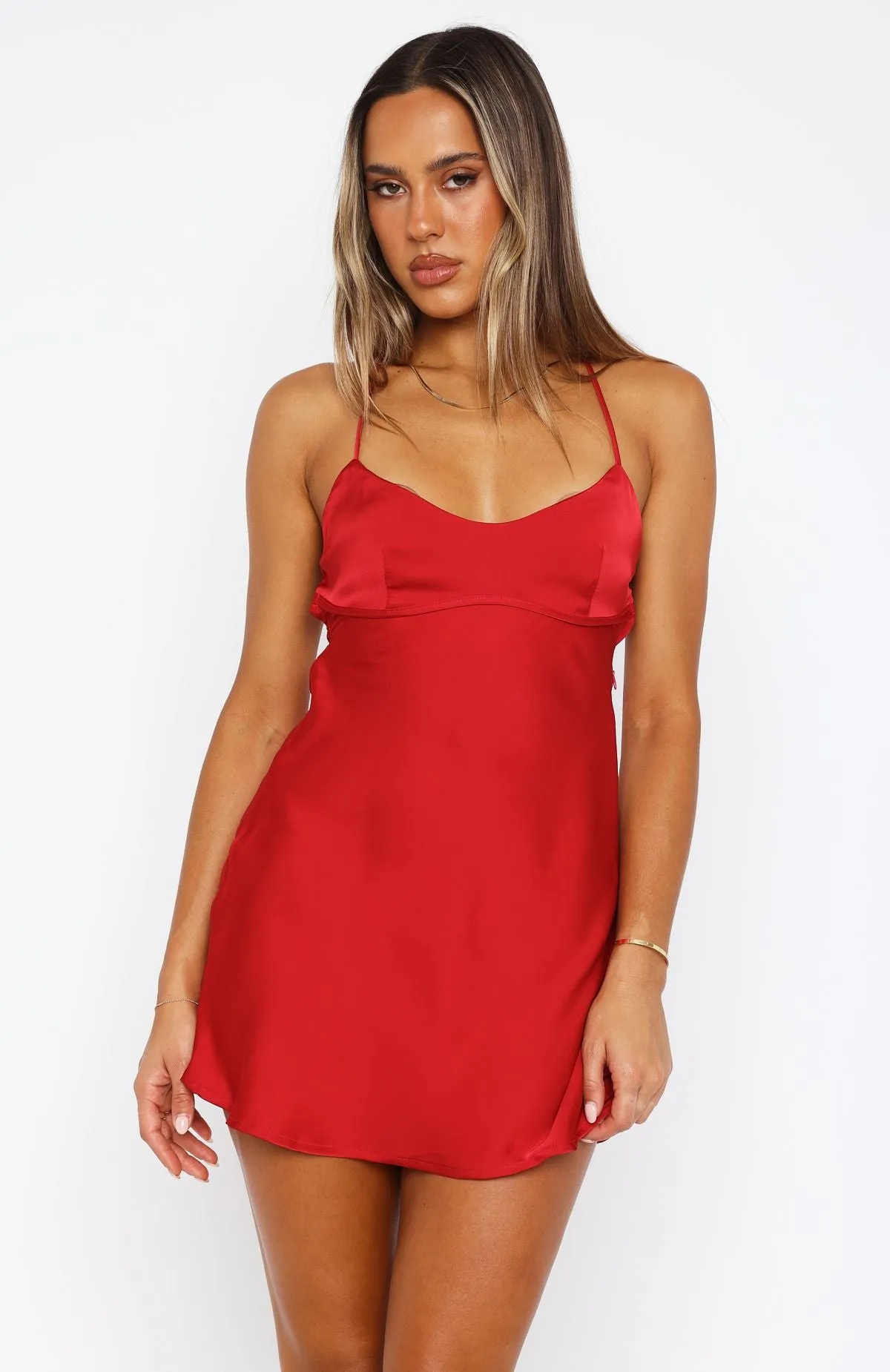Call Me When You Want Mini Dress Ruby Red sold by White Fox Boutique product image thumbnail 2