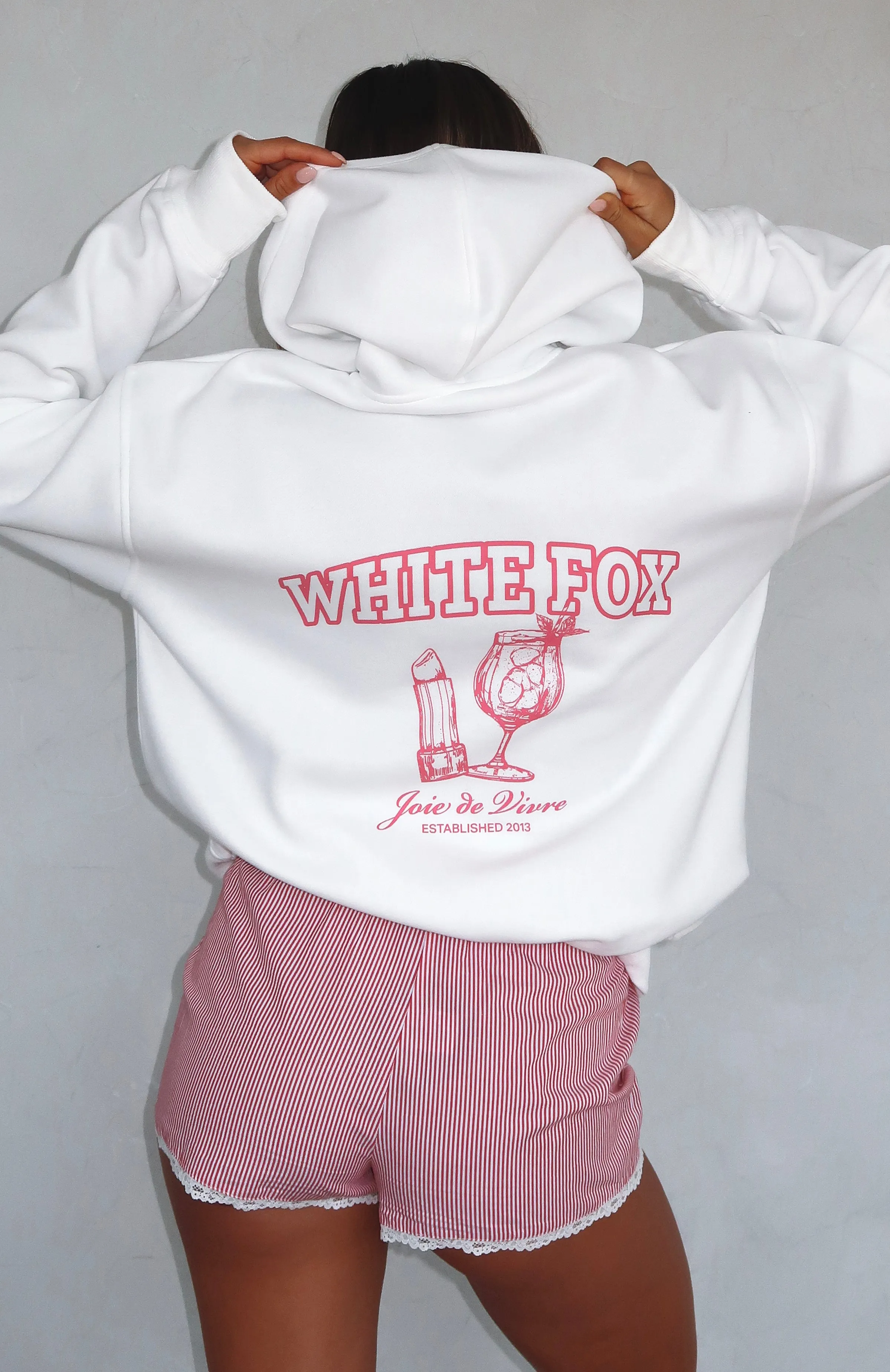 Small Joys Oversized Hoodie White sold by White Fox Boutique
