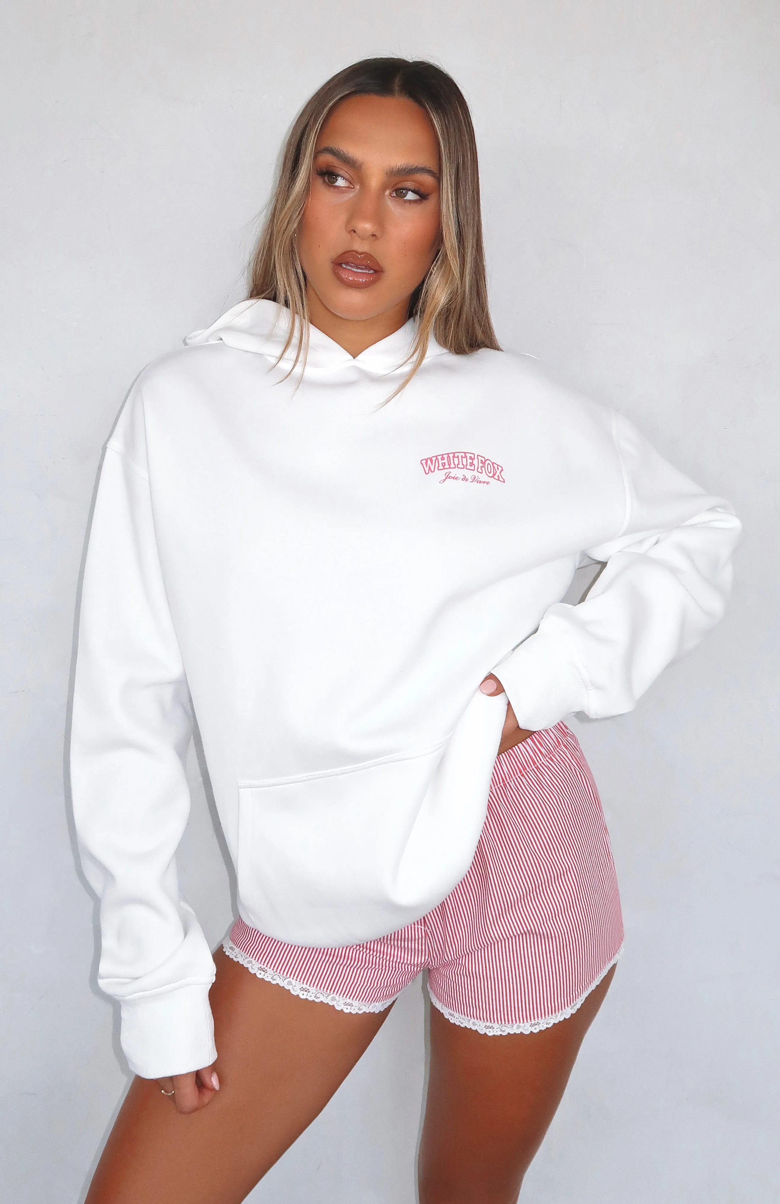 Small Joys Oversized Hoodie White sold by White Fox Boutique product image thumbnail 5