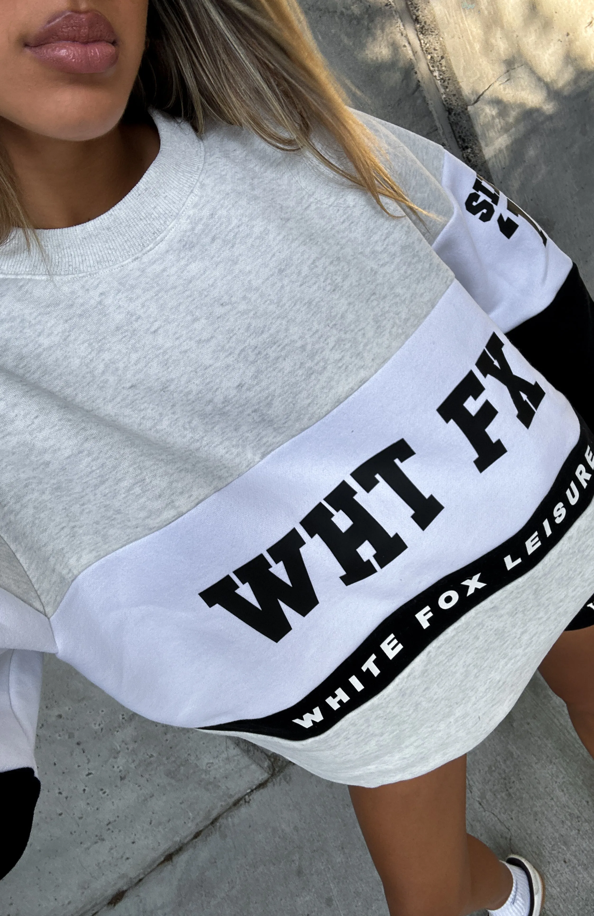 Latest And Greatest Oversized Sweater Grey Marle/Black sold by White Fox Boutique