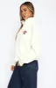 Balanced Zip Front Sweater Off White sold by White Fox Boutique