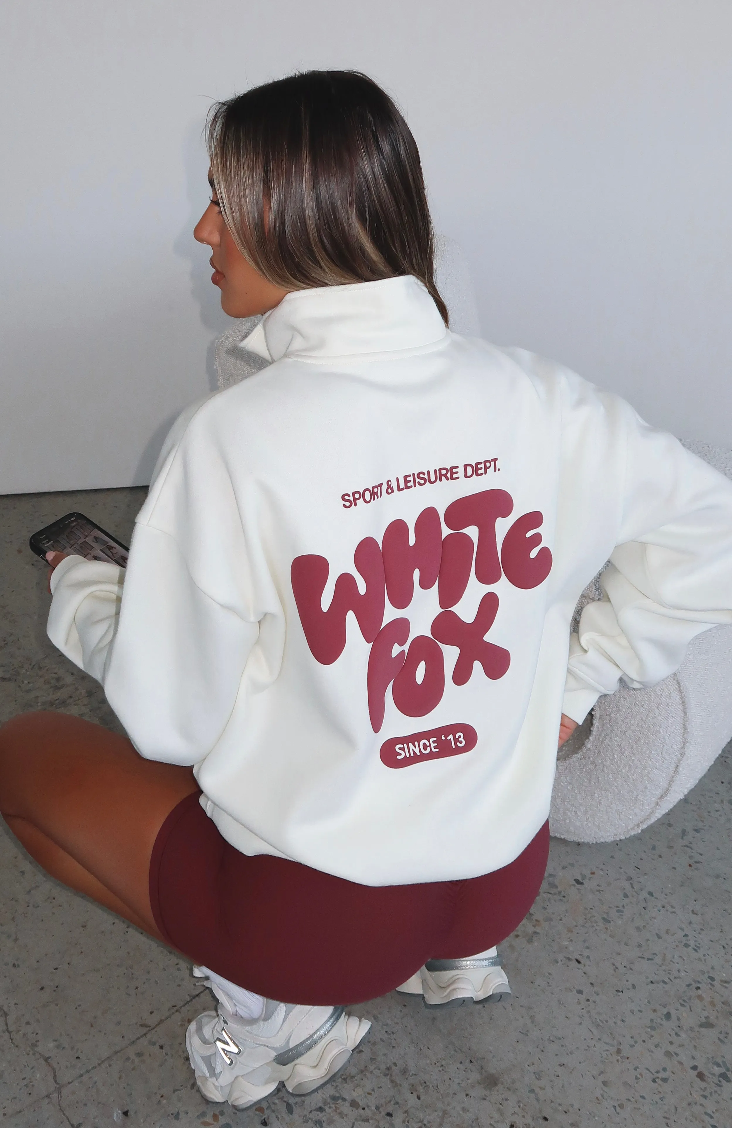 Balanced Zip Front Sweater Off White sold by White Fox Boutique product image thumbnail 2