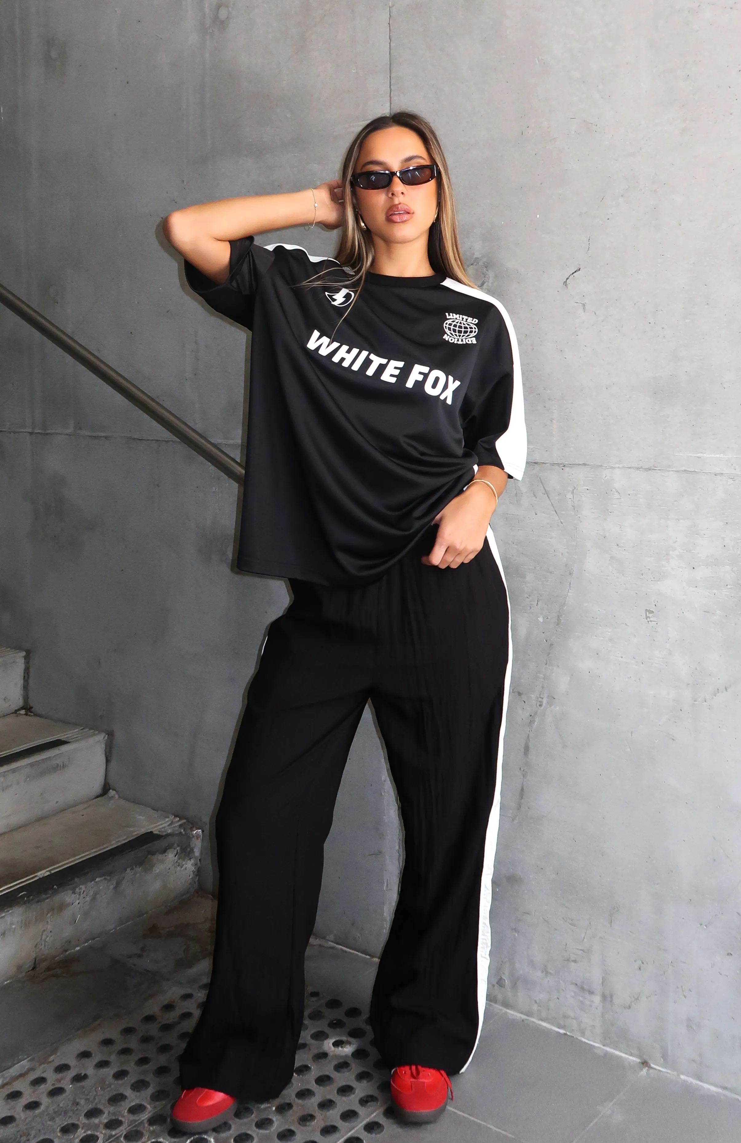 Checking Up On You Oversized Jersey Black sold by White Fox Boutique product image thumbnail 5
