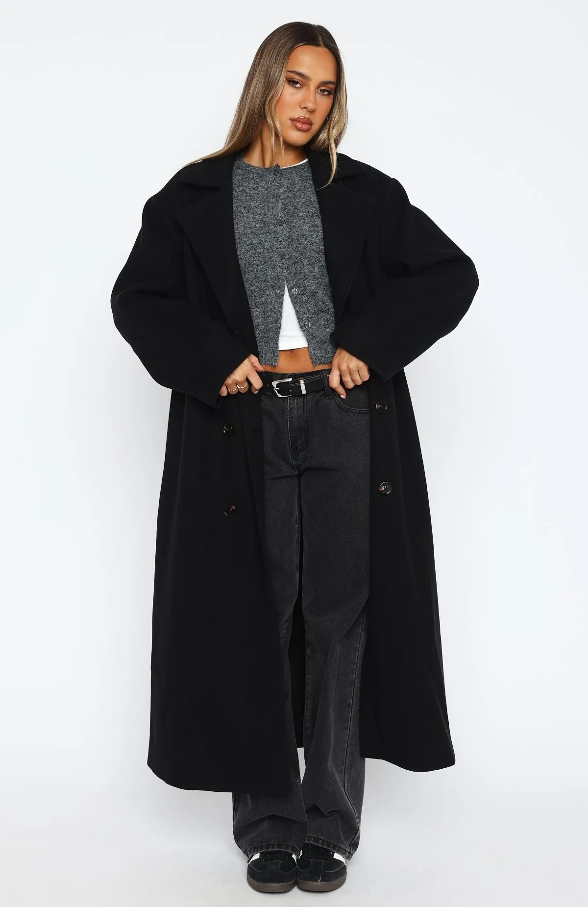 Modern Edge Oversized Coat Black sold by White Fox Boutique product image thumbnail 2