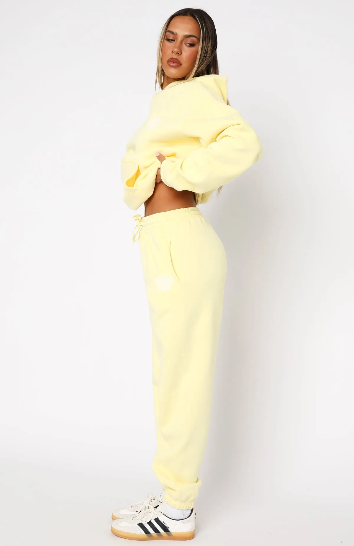 With Love Always Sweatpants Lemon sold by White Fox Boutique product image thumbnail 3