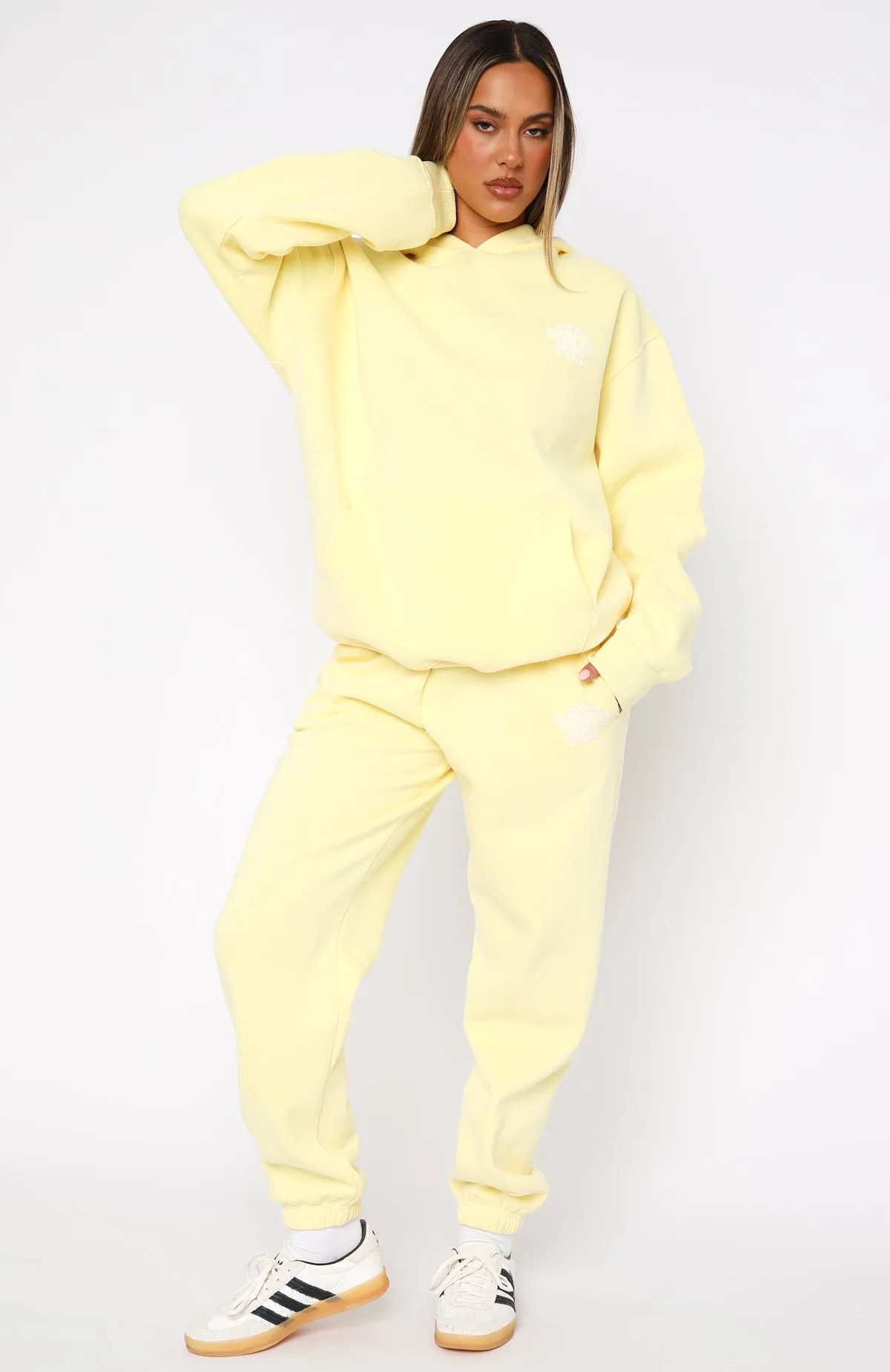 With Love Always Sweatpants Lemon sold by White Fox Boutique product image thumbnail 2