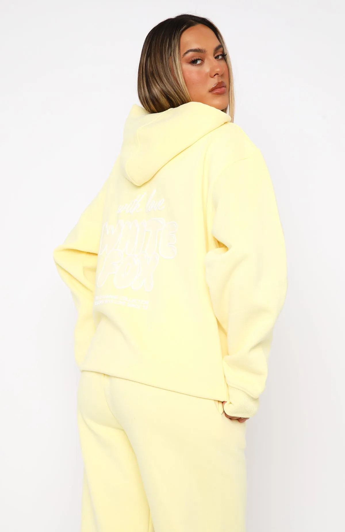 With Love Always Oversized Hoodie Lemon sold by White Fox Boutique product image thumbnail 4