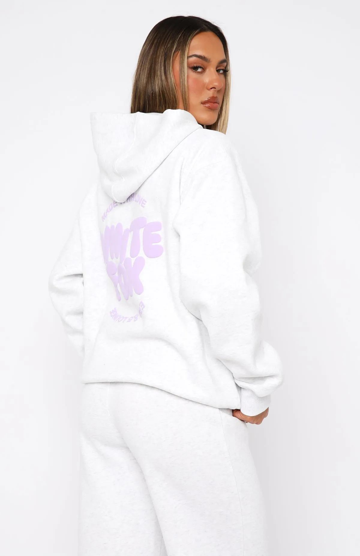 With Love For You Oversized Hoodie Grey Marle sold by White Fox Boutique product image thumbnail 4