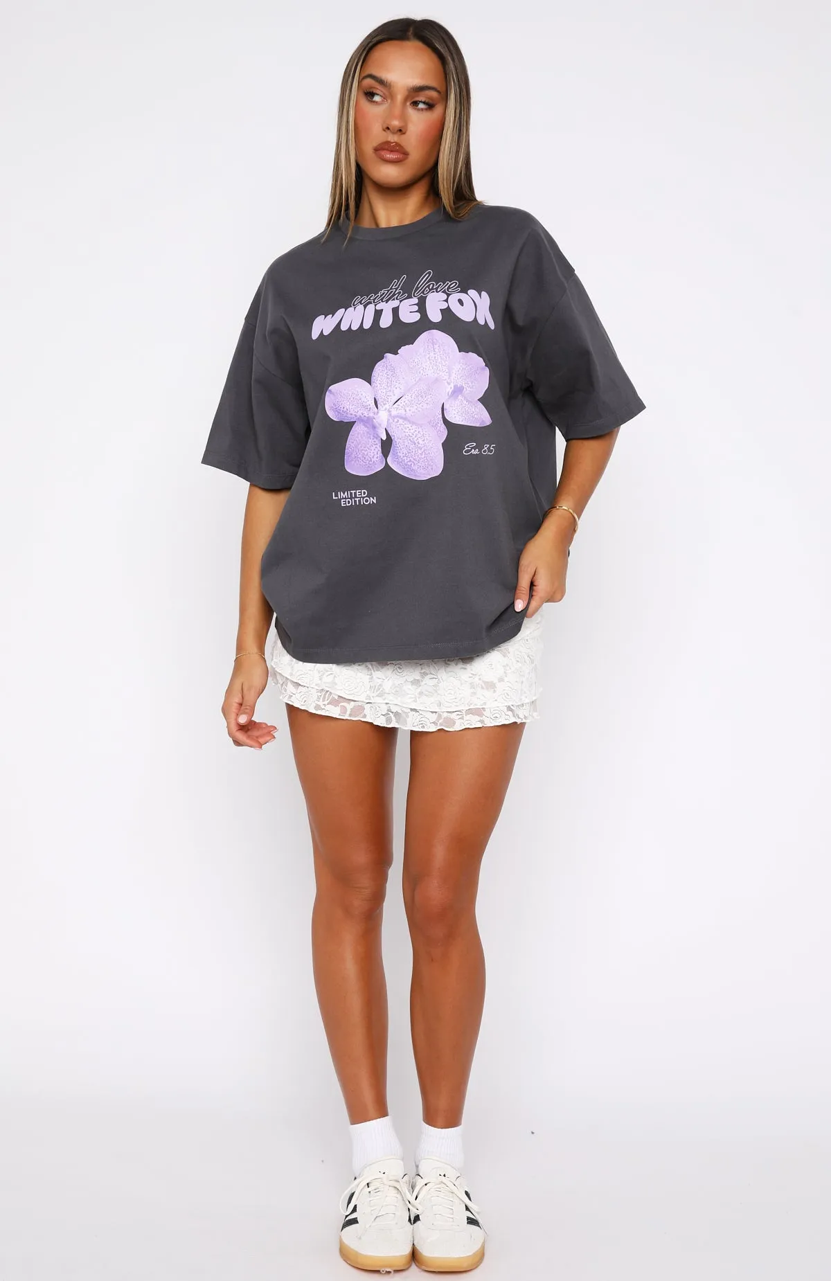 With Love Forever Oversized Tee Volcanic sold by White Fox Boutique product image thumbnail 5