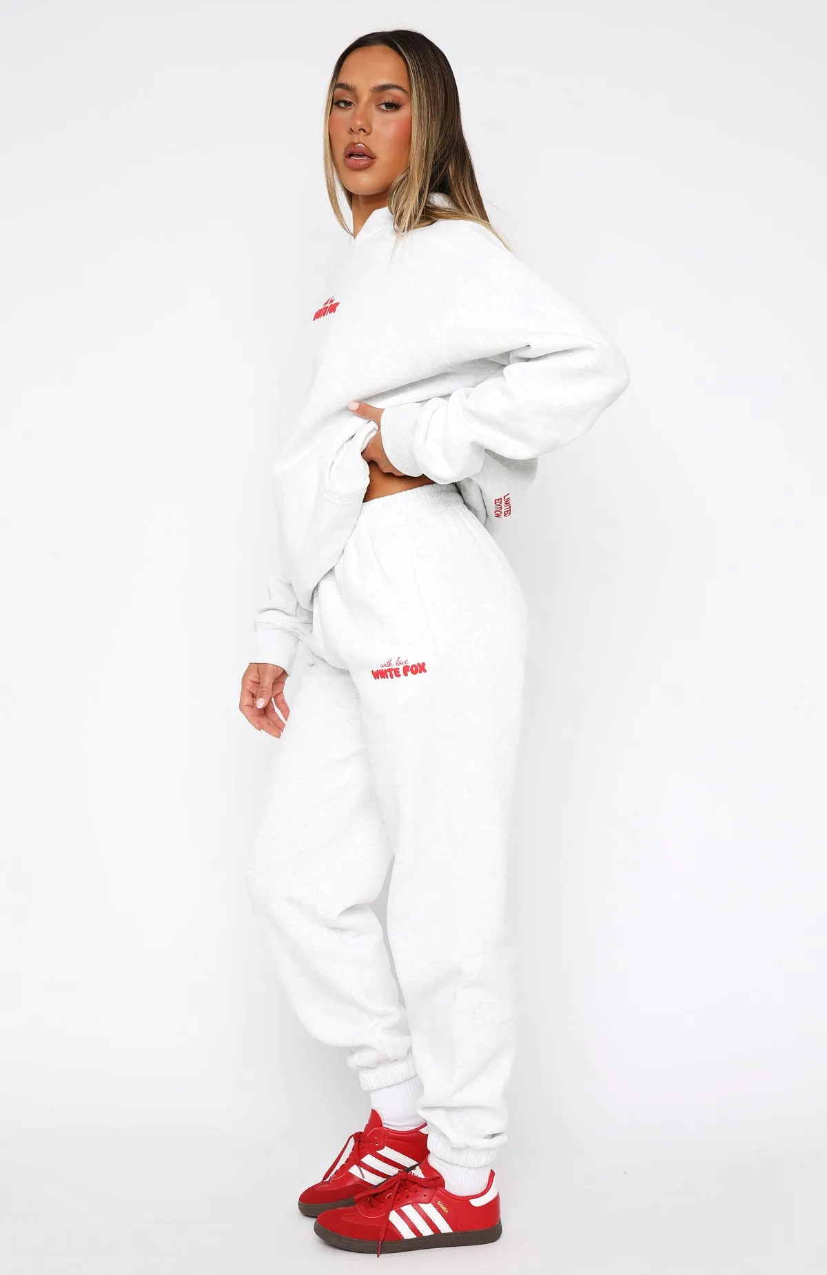 With Love In The Moment Sweatpants Grey Marle sold by White Fox Boutique product image thumbnail 3