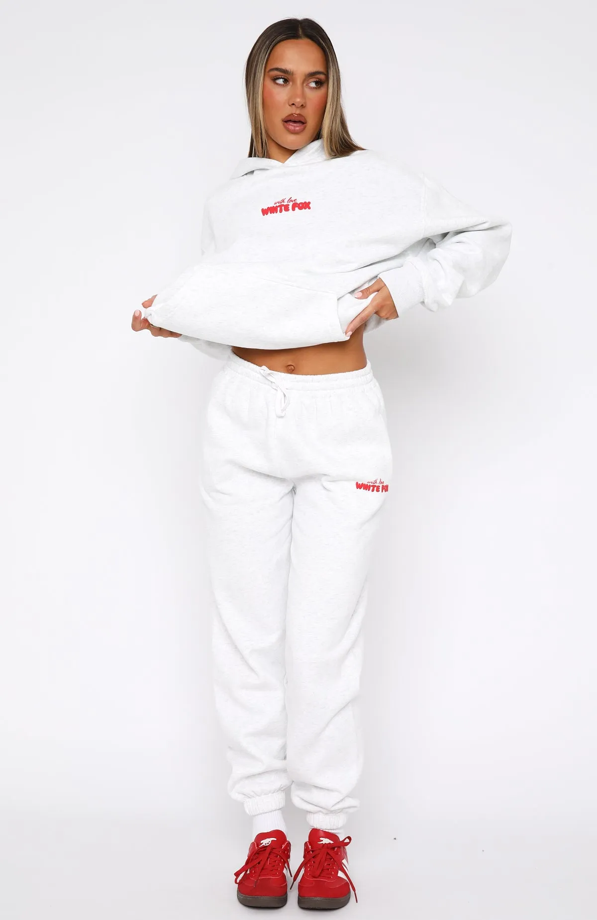 With Love In The Moment Sweatpants Grey Marle sold by White Fox Boutique product image thumbnail 2