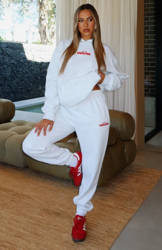 With Love In The Moment Sweatpants Grey Marle sold by White Fox Boutique