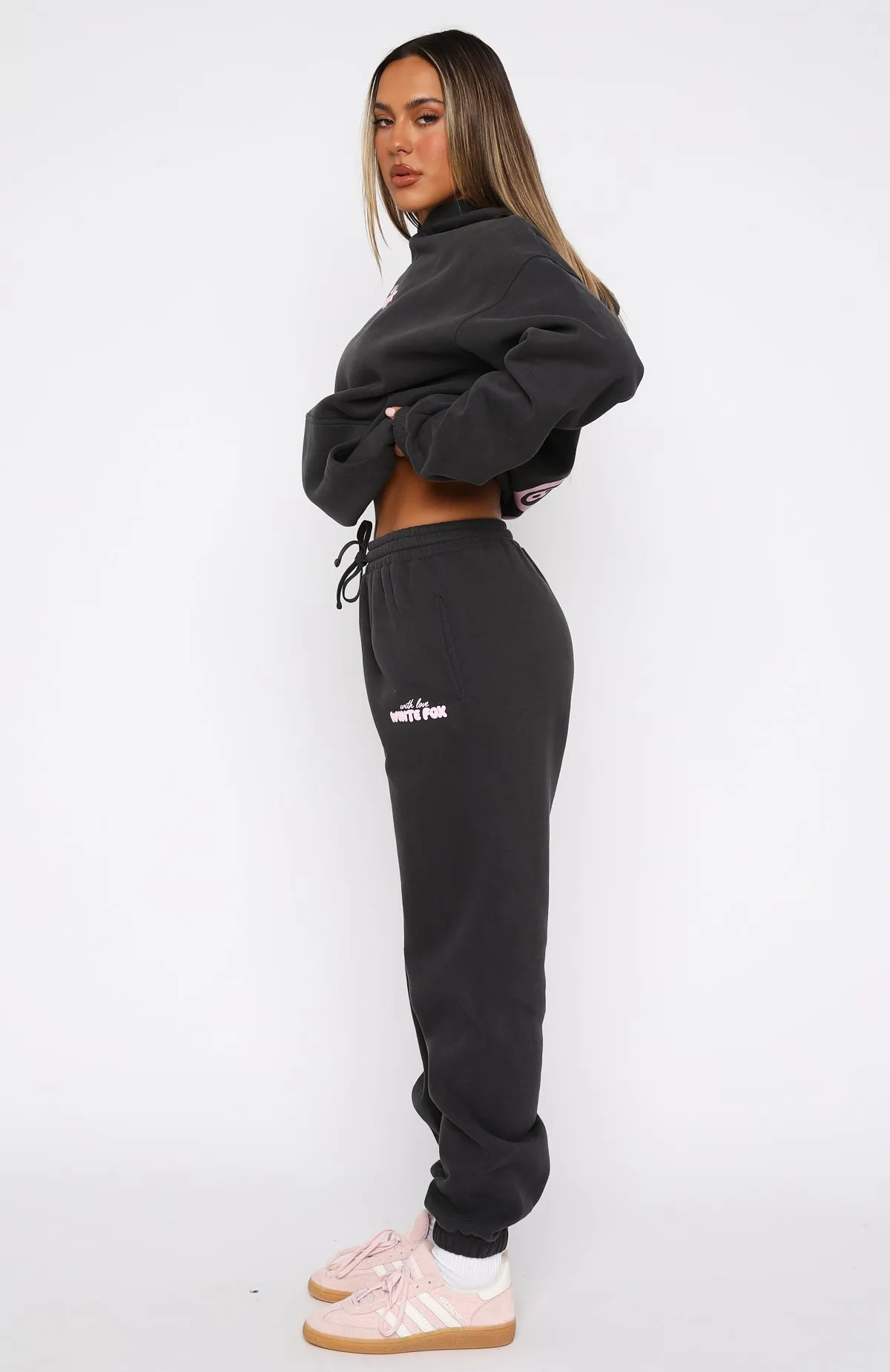With Love In The Moment Sweatpants Charcoal sold by White Fox Boutique product image thumbnail 4
