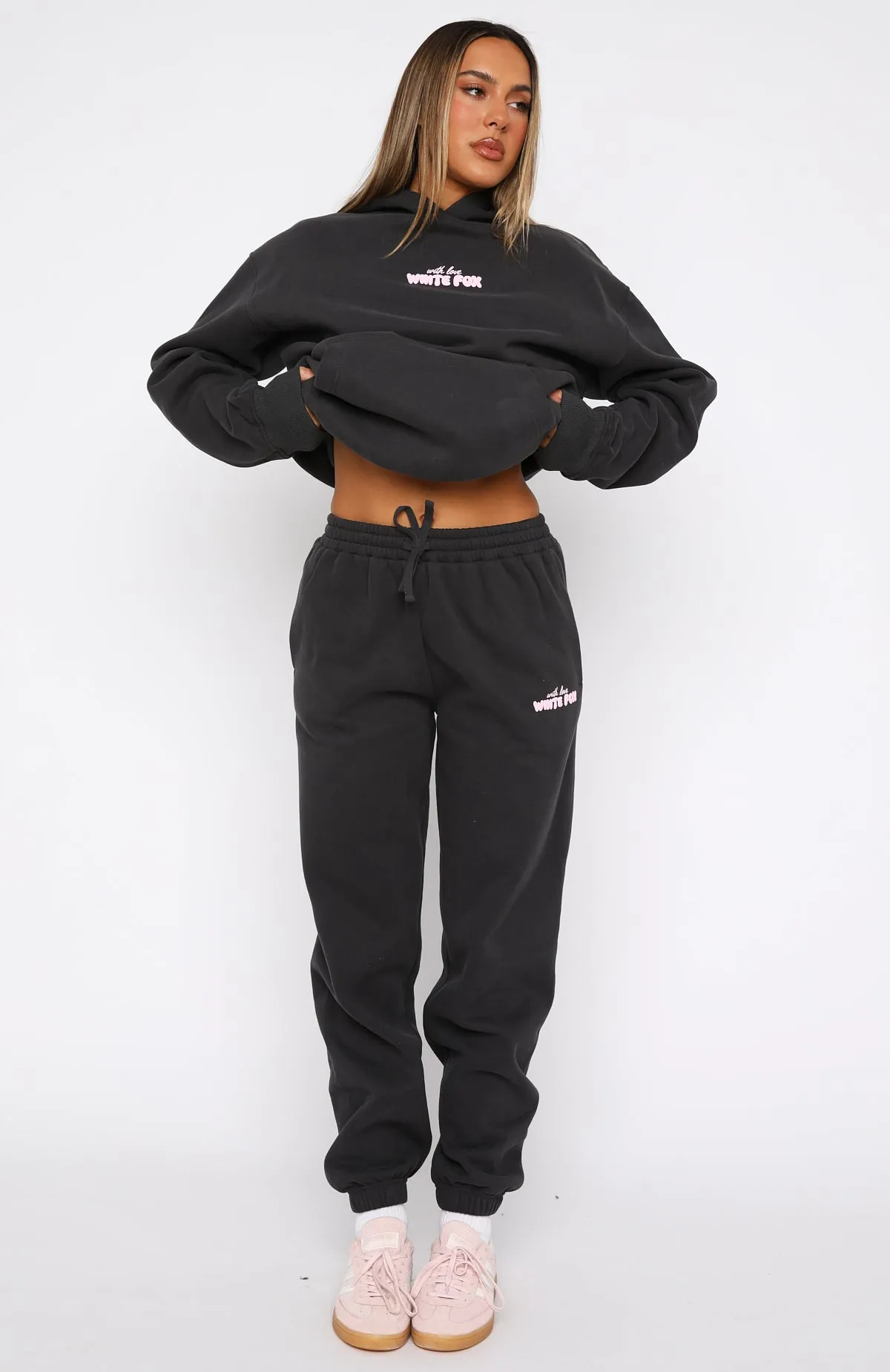 With Love In The Moment Sweatpants Charcoal sold by White Fox Boutique product image thumbnail 3