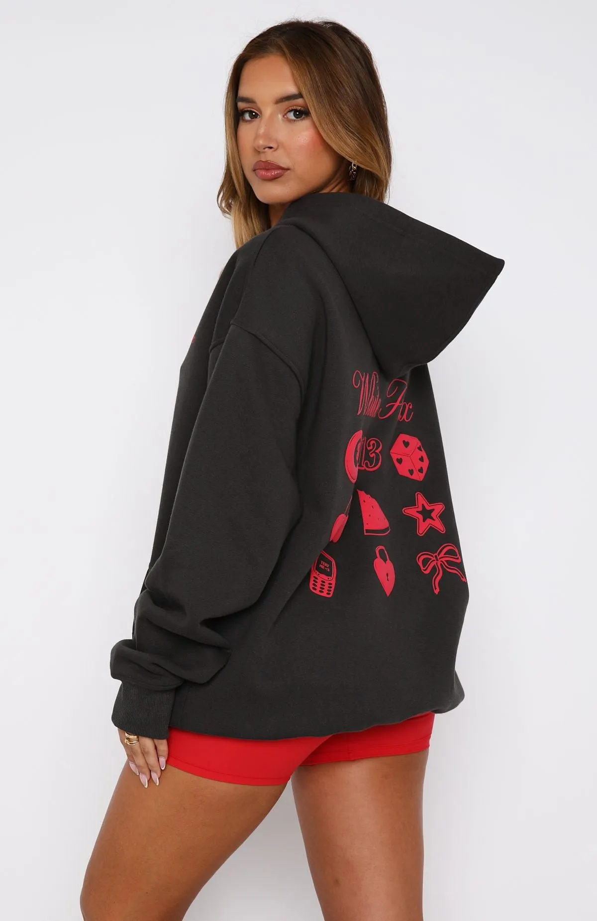 Lucky Charms Oversized Hoodie Charcoal sold by White Fox Boutique product image thumbnail 4