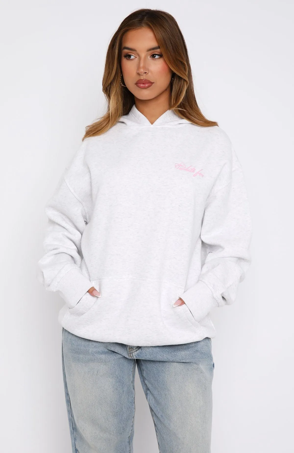 Got What You Need Oversized Hoodie Grey Marle sold by White Fox Boutique product image thumbnail 2